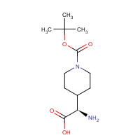 177702-21-5 (2R)-2-amino-2-[1-[(2-methylpropan-2-yl)oxycarbonyl]piperidin-4-yl]acetic acid chemical structure
