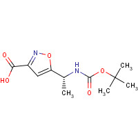 893842-76-7 5-[(1R)-1-[(2-methylpropan-2-yl)oxycarbonylamino]ethyl]-1,2-oxazole-3-carboxylic acid chemical structure