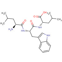 42293-99-2 (2S)-2-[[(2S)-2-[[(2S)-2-amino-4-methylpentanoyl]amino]-3-(1H-indol-3-yl)propanoyl]amino]-4-methylpentanoic acid chemical structure