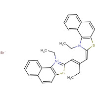 3028-94-2 (2E)-1-ethyl-2-[(2E)-2-[(1-ethylbenzo[e][1,3]benzothiazol-1-ium-2-yl)methylidene]butylidene]benzo[e][1,3]benzothiazole;bromide chemical structure