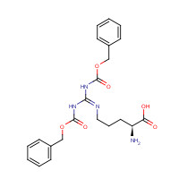 4125-79-5 (2S)-2-amino-5-[bis(phenylmethoxycarbonylamino)methylideneamino]pentanoic acid chemical structure