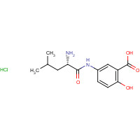 73801-31-7 5-[[(2S)-2-amino-4-methylpentanoyl]amino]-2-hydroxybenzoic acid;hydrochloride chemical structure