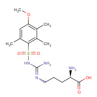 200114-52-9 (2R)-2-amino-5-[[amino-[(4-methoxy-2,3,6-trimethylphenyl)sulfonylamino]methylidene]amino]pentanoic acid chemical structure