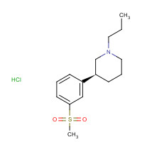 156907-84-5 (3S)-3-(3-methylsulfonylphenyl)-1-propylpiperidine;hydrochloride chemical structure