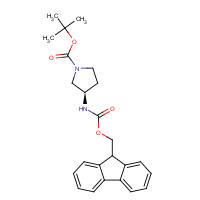 352530-40-6 tert-butyl (3R)-3-(9H-fluoren-9-ylmethoxycarbonylamino)pyrrolidine-1-carboxylate chemical structure
