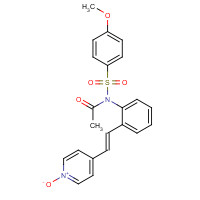 173529-46-9 N-(4-methoxyphenyl)sulfonyl-N-[2-[(E)-2-(1-oxidopyridin-1-ium-4-yl)ethenyl]phenyl]acetamide chemical structure