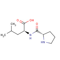 52899-07-7 (2S)-4-methyl-2-[[(2S)-pyrrolidine-2-carbonyl]amino]pentanoic acid chemical structure