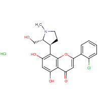 920113-03-7 2-(2-chlorophenyl)-5,7-dihydroxy-8-[(2R,3S)-2-(hydroxymethyl)-1-methylpyrrolidin-3-yl]chromen-4-one;hydrochloride chemical structure