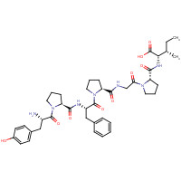 72122-62-4 (2S,3S)-2-[[(2S)-1-[2-[[(2S)-1-[(2S)-2-[[(2S)-1-[(2S)-2-amino-3-(4-hydroxyphenyl)propanoyl]pyrrolidine-2-carbonyl]amino]-3-phenylpropanoyl]pyrrolidine-2-carbonyl]amino]acetyl]pyrrolidine-2-carbonyl]amino]-3-methylpentanoic acid chemical structure
