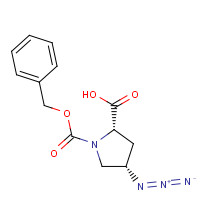 1155262-85-3 (2S,4S)-4-azido-1-phenylmethoxycarbonylpyrrolidine-2-carboxylic acid chemical structure