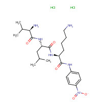 62354-43-2 (2S)-6-amino-2-[[(2S)-2-[[(2R)-2-amino-3-methylbutanoyl]amino]-4-methylpentanoyl]amino]-N-(4-nitrophenyl)hexanamide;dihydrochloride chemical structure