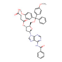 74405-42-8 4-[(2R,3S,5R)-5-(6-benzamidopurin-9-yl)-2-[[bis(4-methoxyphenyl)-phenylmethoxy]methyl]oxolan-3-yl]oxy-4-oxobutanoic acid chemical structure