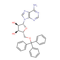 18048-85-6 (2R,3R,4S,5R)-2-(6-aminopurin-9-yl)-5-(trityloxymethyl)oxolane-3,4-diol chemical structure