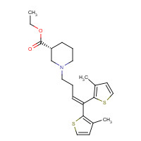 145821-58-5 ethyl (3R)-1-[4,4-bis(3-methylthiophen-2-yl)but-3-enyl]piperidine-3-carboxylate chemical structure