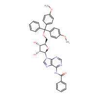 81246-82-4 N-[9-[(2R,3R,4S,5R)-5-[[bis(4-methoxyphenyl)-phenylmethoxy]methyl]-3,4-dihydroxyoxolan-2-yl]purin-6-yl]benzamide chemical structure