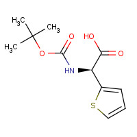 40512-56-9 (2S)-2-[(2-methylpropan-2-yl)oxycarbonylamino]-2-thiophen-2-ylacetic acid chemical structure