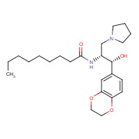 491833-30-8 N-[(1R,2R)-1-(2,3-dihydro-1,4-benzodioxin-6-yl)-1-hydroxy-3-pyrrolidin-1-ylpropan-2-yl]nonanamide chemical structure