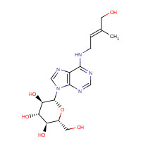 56329-06-7 (2R,3S,4S,5R,6R)-2-(hydroxymethyl)-6-[6-[[(E)-4-hydroxy-3-methylbut-2-enyl]amino]purin-9-yl]oxane-3,4,5-triol chemical structure