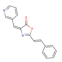 315694-89-4 (4E)-2-[(E)-2-phenylethenyl]-4-(pyridin-3-ylmethylidene)-1,3-oxazol-5-one chemical structure