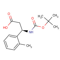 500770-86-5 (3R)-3-(2-methylphenyl)-3-[(2-methylpropan-2-yl)oxycarbonylamino]propanoic acid chemical structure