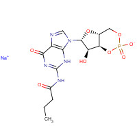51115-99-2 sodium;N-[9-[(4aR,6R,7R,7aS)-7-hydroxy-2-oxido-2-oxo-4a,6,7,7a-tetrahydro-4H-furo[3,2-d][1,3,2]dioxaphosphinin-6-yl]-6-oxo-3H-purin-2-yl]butanamide chemical structure