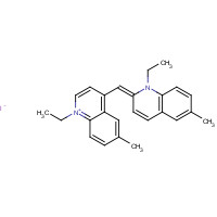 6270-81-1 (2E)-1-ethyl-2-[(1-ethyl-6-methylquinolin-1-ium-4-yl)methylidene]-6-methylquinoline;iodide chemical structure