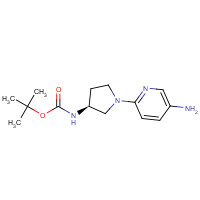 1085843-07-7 tert-butyl N-[(3S)-1-(5-aminopyridin-2-yl)pyrrolidin-3-yl]carbamate chemical structure