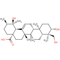 20137-37-5 (1R,2R,4aS,6aR,6aS,6bR,8aR,9R,10S,12aR,14bS)-1,10-dihydroxy-9-(hydroxymethyl)-1,2,6a,6b,9,12a-hexamethyl-2,3,4,5,6,6a,7,8,8a,10,11,12,13,14b-tetradecahydropicene-4a-carboxylic acid chemical structure