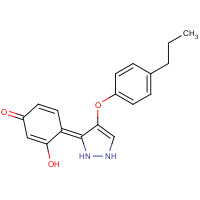 394228-55-8 (4Z)-3-hydroxy-4-[4-(4-propylphenoxy)-1,2-dihydropyrazol-3-ylidene]cyclohexa-2,5-dien-1-one chemical structure