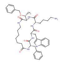 84211-54-1 (3S,6S,9R,12S)-6-(4-aminobutyl)-12-benzyl-9-(1H-indol-3-ylmethyl)-3-[(1R)-1-phenylmethoxyethyl]-1,4,7,10,13-pentazacycloicosane-2,5,8,11,14-pentone chemical structure