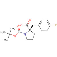 706806-64-6 (2R)-2-[(4-fluorophenyl)methyl]-1-[(2-methylpropan-2-yl)oxycarbonyl]pyrrolidine-2-carboxylic acid chemical structure