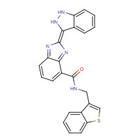 518355-91-4 (2E)-N-(1-benzothiophen-3-ylmethyl)-2-(1,2-dihydroindazol-3-ylidene)benzimidazole-4-carboxamide chemical structure