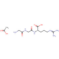 54944-27-3 acetic acid;(2S)-2-[[2-[(2-aminoacetyl)amino]acetyl]amino]-5-(diaminomethylideneamino)pentanoic acid chemical structure