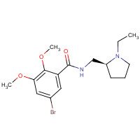 107188-74-9 5-bromo-N-[[(2S)-1-ethylpyrrolidin-2-yl]methyl]-2,3-dimethoxybenzamide chemical structure
