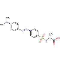 89131-10-2 (2S)-2-[[4-[[4-(dimethylamino)phenyl]diazenyl]phenyl]sulfonylamino]propanoic acid chemical structure