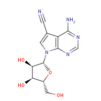 606-58-6 4-amino-7-[(2R,3R,4S,5R)-3,4-dihydroxy-5-(hydroxymethyl)oxolan-2-yl]pyrrolo[2,3-d]pyrimidine-5-carbonitrile chemical structure