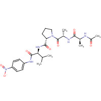 133261-53-7 (2S)-1-[(2S)-2-[[(2S)-2-acetamidopropanoyl]amino]propanoyl]-N-[(2S)-3-methyl-1-(4-nitroanilino)-1-oxobutan-2-yl]pyrrolidine-2-carboxamide chemical structure