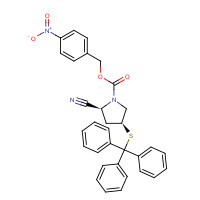 117336-53-5 (4-nitrophenyl)methyl (2S,4S)-2-cyano-4-tritylsulfanylpyrrolidine-1-carboxylate chemical structure