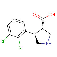 1049978-56-4 (3S,4R)-4-(2,3-dichlorophenyl)pyrrolidine-3-carboxylic acid chemical structure