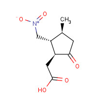 123000-45-3 2-[(1S,2R,3S)-3-methyl-2-(nitromethyl)-5-oxocyclopentyl]acetic acid chemical structure