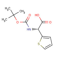 74562-03-1 (2R)-2-[(2-methylpropan-2-yl)oxycarbonylamino]-2-thiophen-2-ylacetic acid chemical structure