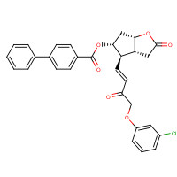 54324-79-7 [(3aR,4R,5R,6aS)-4-[(E)-4-(3-chlorophenoxy)-3-oxobut-1-enyl]-2-oxo-3,3a,4,5,6,6a-hexahydrocyclopenta[b]furan-5-yl] 4-phenylbenzoate chemical structure