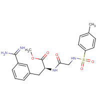28033-04-7 methyl (2S)-3-(3-carbamimidoylphenyl)-2-[[2-[(4-methylphenyl)sulfonylamino]acetyl]amino]propanoate chemical structure