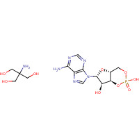 102029-77-6 (4aR,6R,7R,7aS)-6-(6-aminopurin-9-yl)-2-hydroxy-2-oxo-4a,6,7,7a-tetrahydro-4H-furo[3,2-d][1,3,2]dioxaphosphinin-7-ol;2-amino-2-(hydroxymethyl)propane-1,3-diol chemical structure