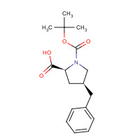 83623-78-3 (2S,4S)-4-benzyl-1-[(2-methylpropan-2-yl)oxycarbonyl]pyrrolidine-2-carboxylic acid chemical structure