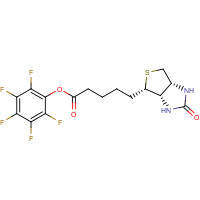 120550-35-8 (2,3,4,5,6-pentafluorophenyl) 5-[(3aS,4S,6aR)-2-oxo-1,3,3a,4,6,6a-hexahydrothieno[3,4-d]imidazol-4-yl]pentanoate chemical structure