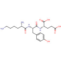 23642-44-6 (2S)-2-[[(2S)-2-[[(2S)-2,6-diaminohexanoyl]amino]-3-(4-hydroxyphenyl)propanoyl]amino]pentanedioic acid chemical structure