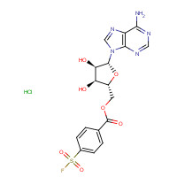 78859-42-4 [(2R,3S,4R,5R)-5-(6-aminopurin-9-yl)-3,4-dihydroxyoxolan-2-yl]methyl 4-fluorosulfonylbenzoate;hydrochloride chemical structure