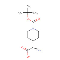 368866-11-9 (2S)-2-amino-2-[1-[(2-methylpropan-2-yl)oxycarbonyl]piperidin-4-yl]acetic acid chemical structure
