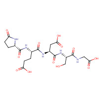 106678-69-7 (4S)-5-[[(2S)-3-carboxy-1-[[(2S)-1-(carboxymethylamino)-3-hydroxy-1-oxopropan-2-yl]amino]-1-oxopropan-2-yl]amino]-5-oxo-4-[[(2S)-5-oxopyrrolidine-2-carbonyl]amino]pentanoic acid chemical structure